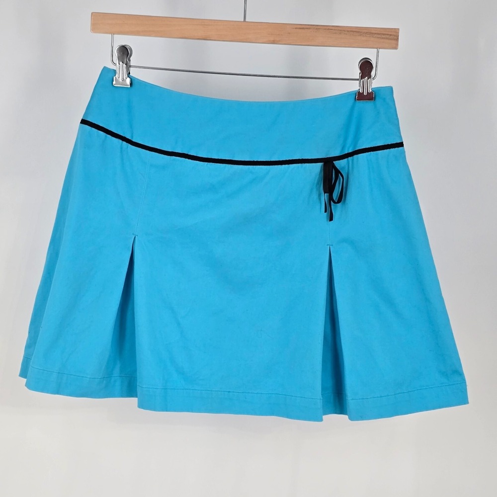 Carolina Blues Womens Skirt Sz 12 Blue Pleated Zipper Leisure Coast Vacation - Picture 1 of 7